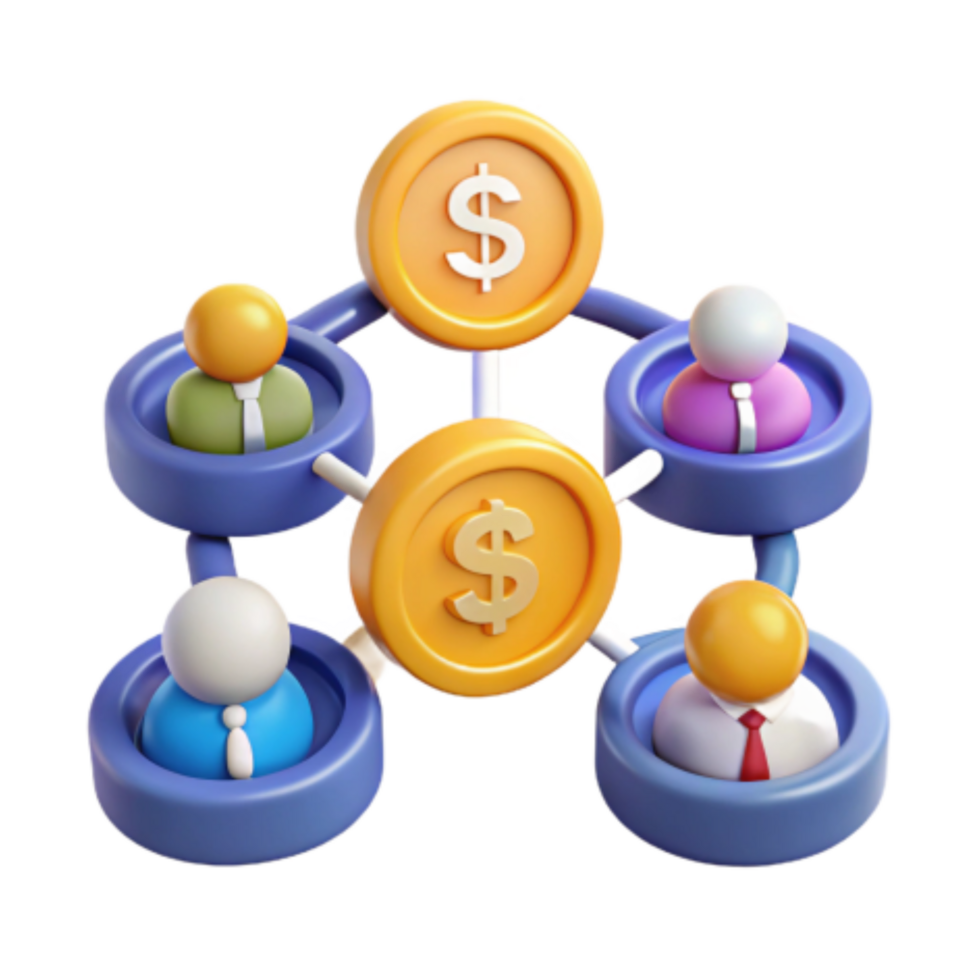 stunning minimalist Financial Network Team Collaboration Wealth Building high quality png