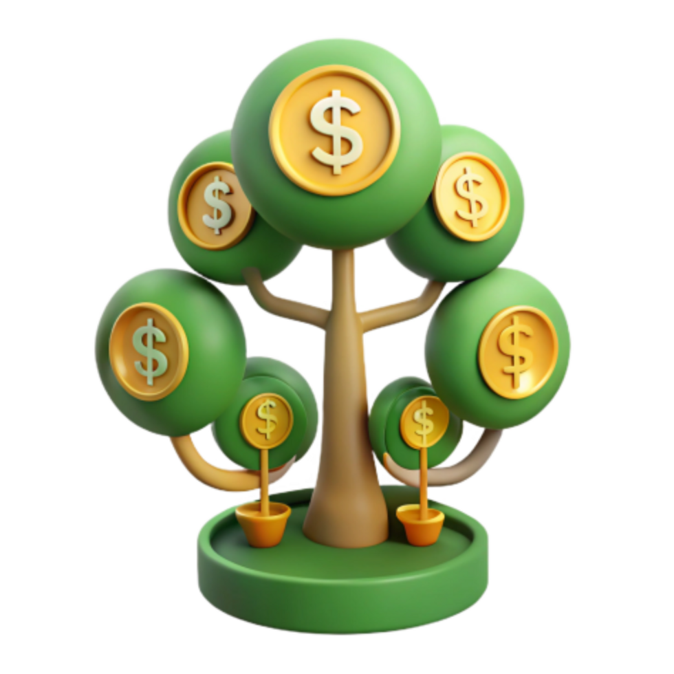 extraordinary classic Grow Your Money Tree Financial Growth Investment high resolution png