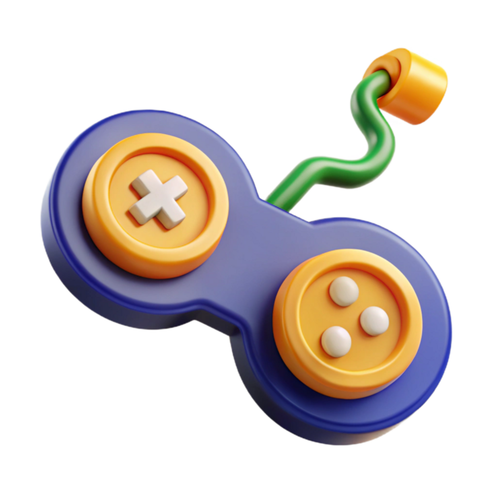 serene creative 3D Cartoon Game Controller Icon detailed png