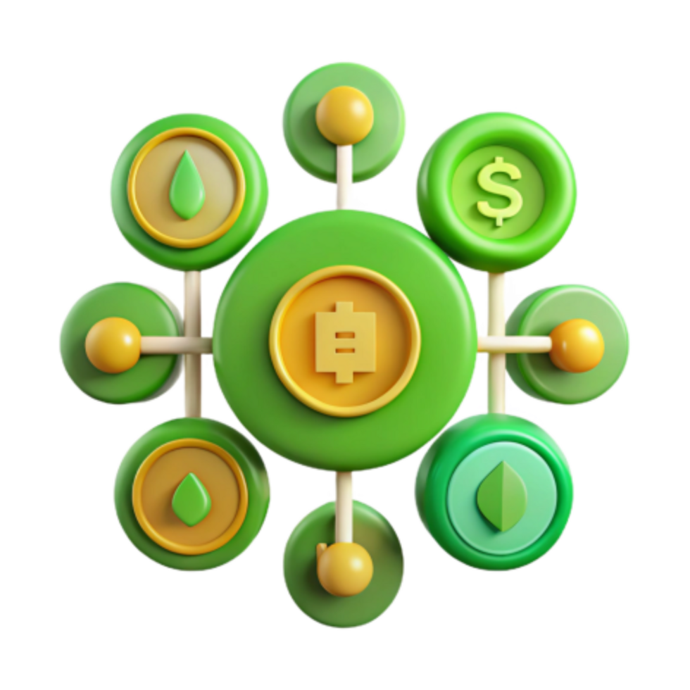 impressive artistic Sustainable Finance Green Currency Eco-Economy authentic png