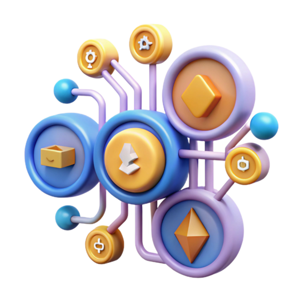 stunning artistic Cryptocurrency Network Decentralized Finance Ecosystem authentic png