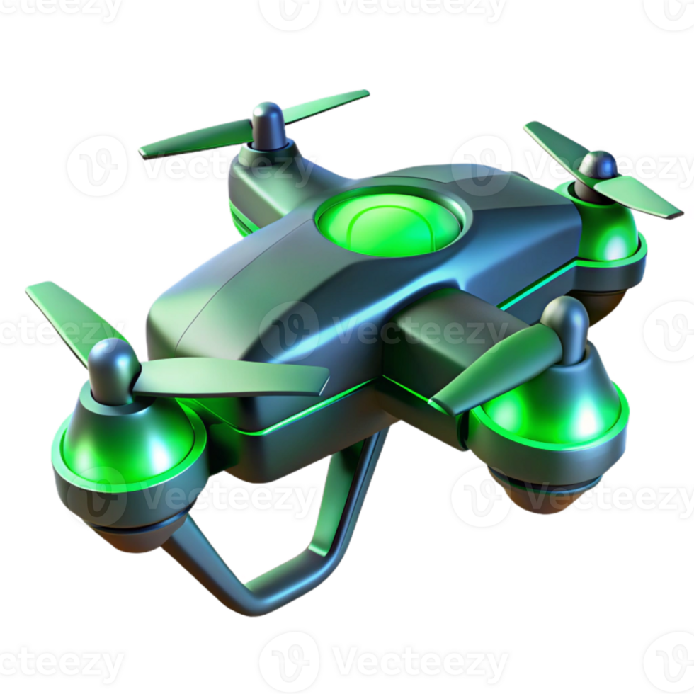 impressive modern Futuristic Drone 3D Render authentic png