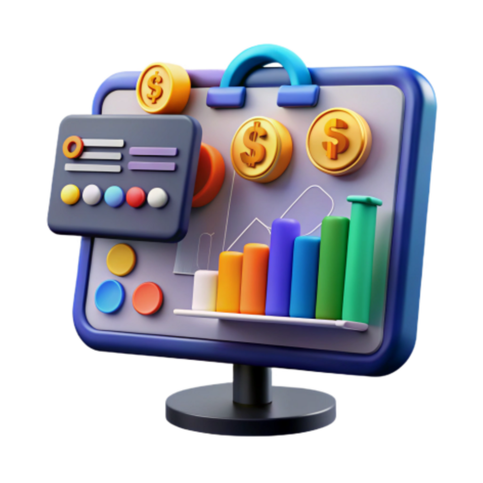 wonderful artistic Financial Dashboard Visualizing Growth Income genuine png