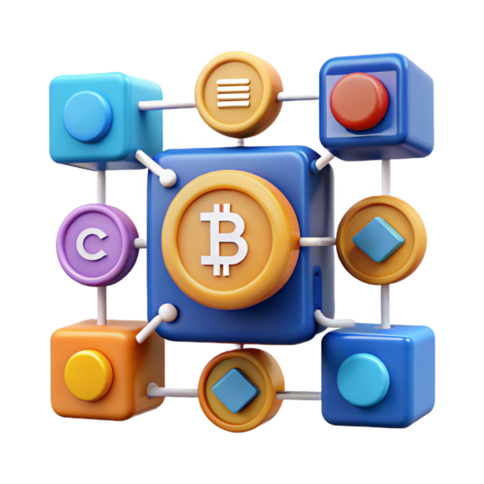 extraordinary classic Cryptocurrency Network Decentralized Finance System premium png
