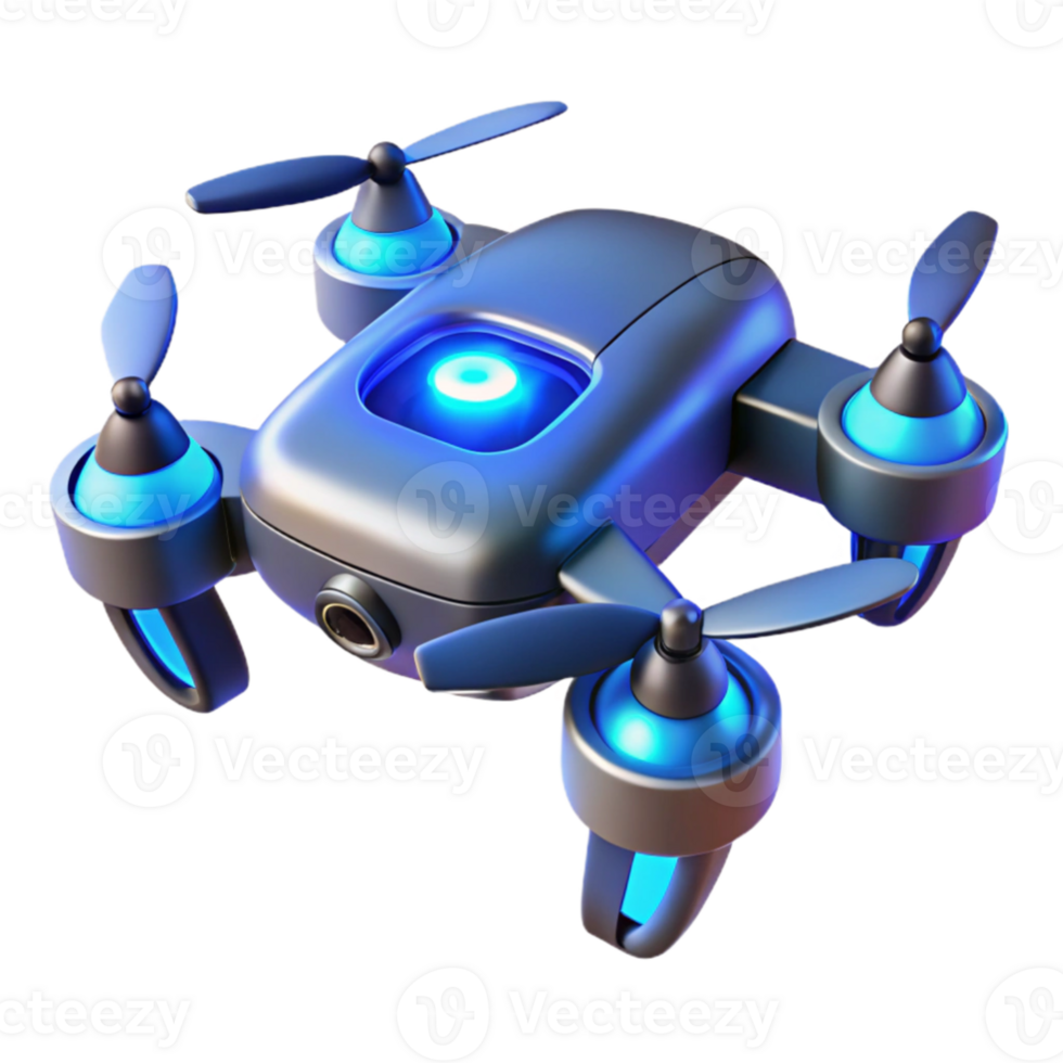 magnificent modern Futuristic Drone 3D Render high resolution png