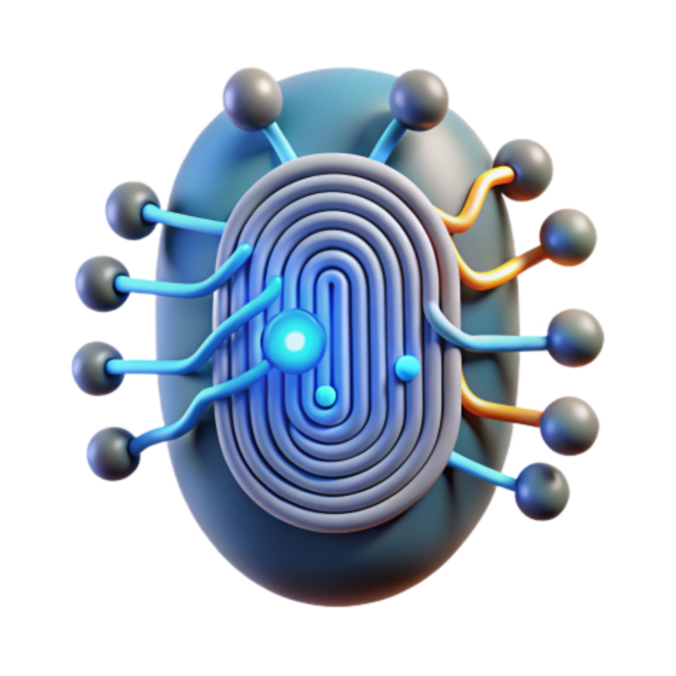 vibrant traditional Biometric Authentication A Futuristic Fingerprint Sensor high quality png