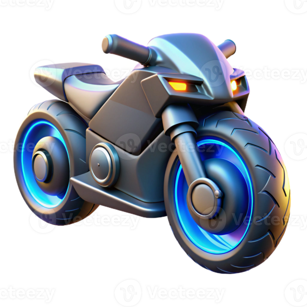 wonderful modern Futuristic Motorcycle 3D Render genuine png
