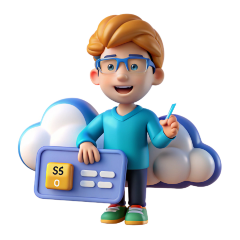 beautiful artistic Cloud Computing Simple Guide to Digital Storage high resolution png