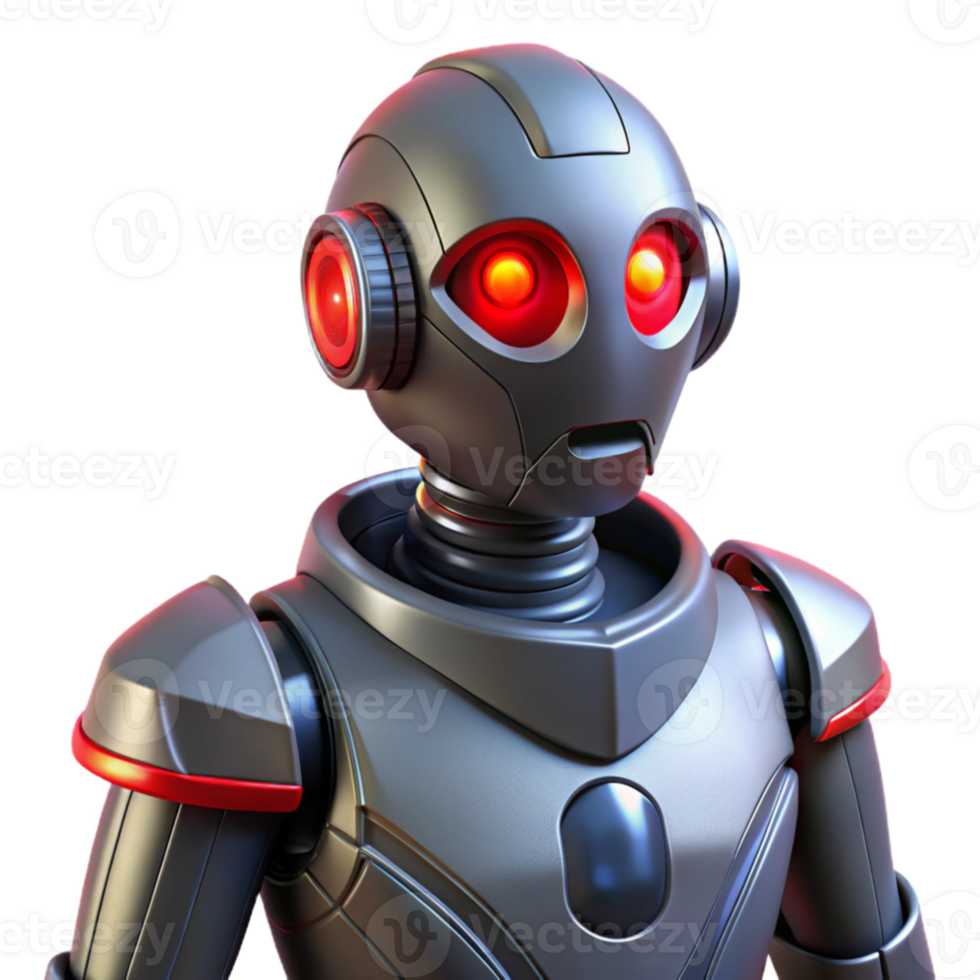 beautiful modern Futuristic Robot 3D Render authentic png