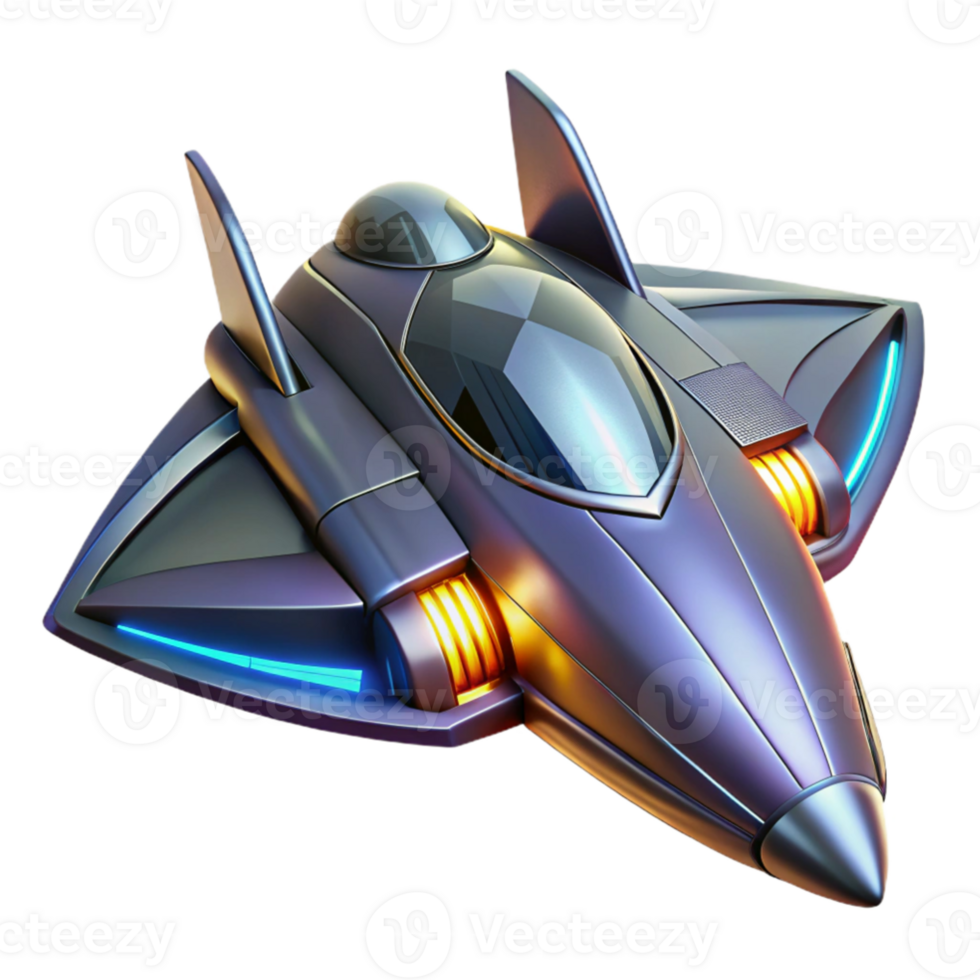 stunning rustic Futuristic Spaceship 3D Render professional png