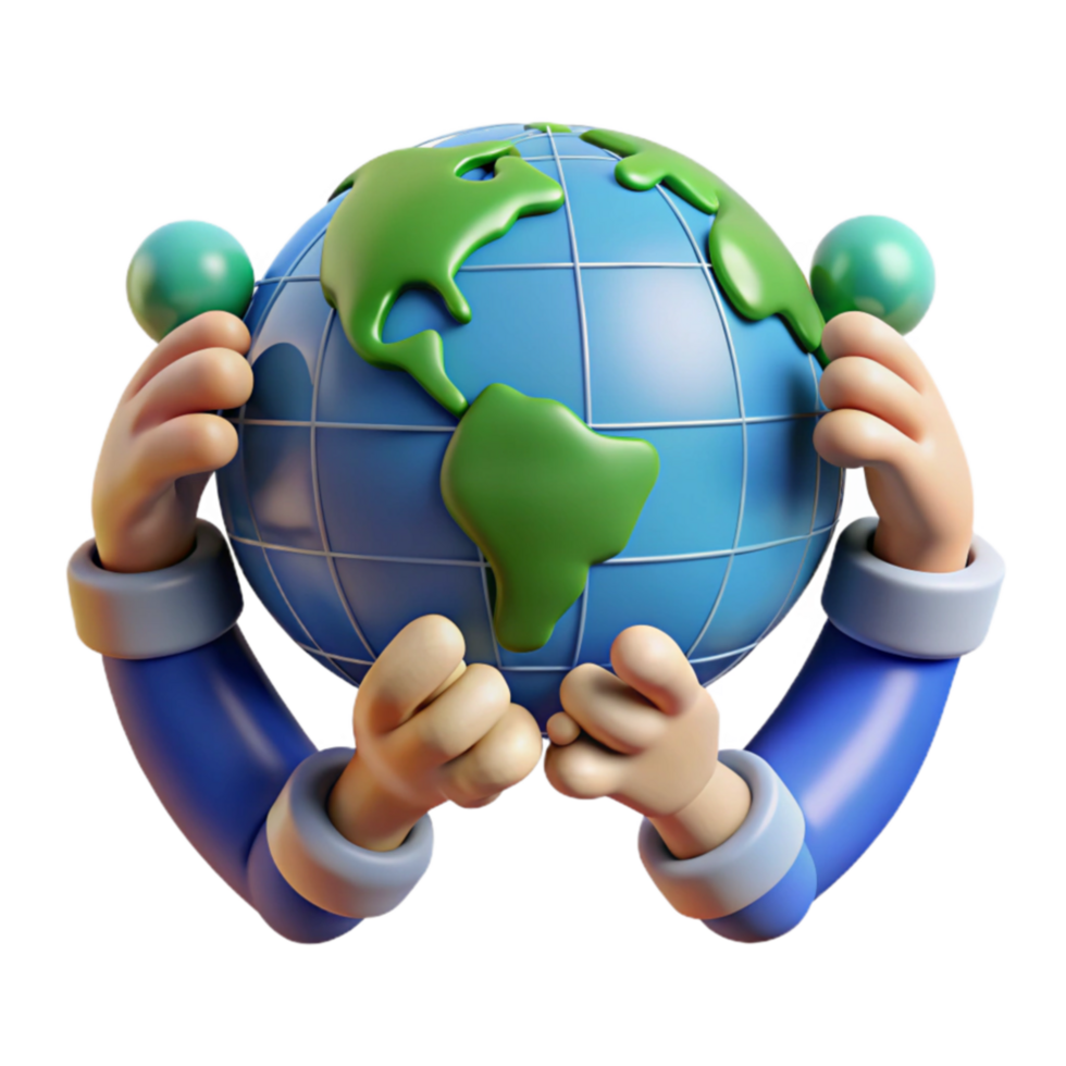 stunning artistic Global Unity Hands Protecting Our Planet 4K png