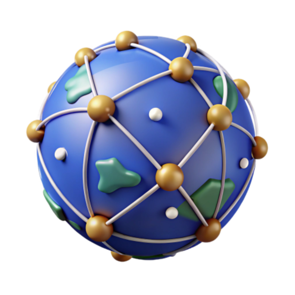 serene abstract Global Network Connections A Visual Representation high quality png