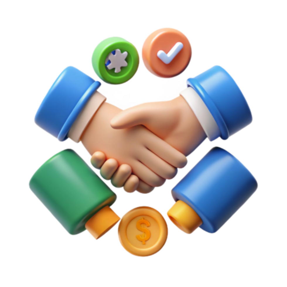 stunning creative Successful Partnership Agreement, Collaboration, and Financial Growth authentic png