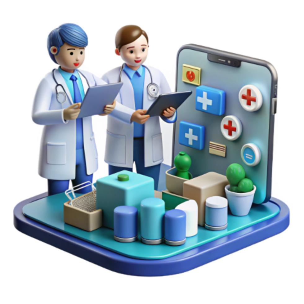magnificent traditional Digital Healthcare Doctors, Mobile App, Medical Records authentic png