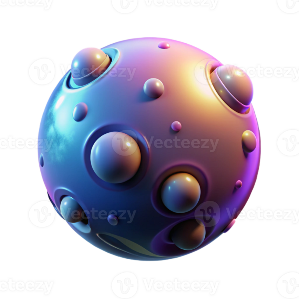 stunning abstract 3D Abstract Sphere, Colorful Bubble Design authentic png