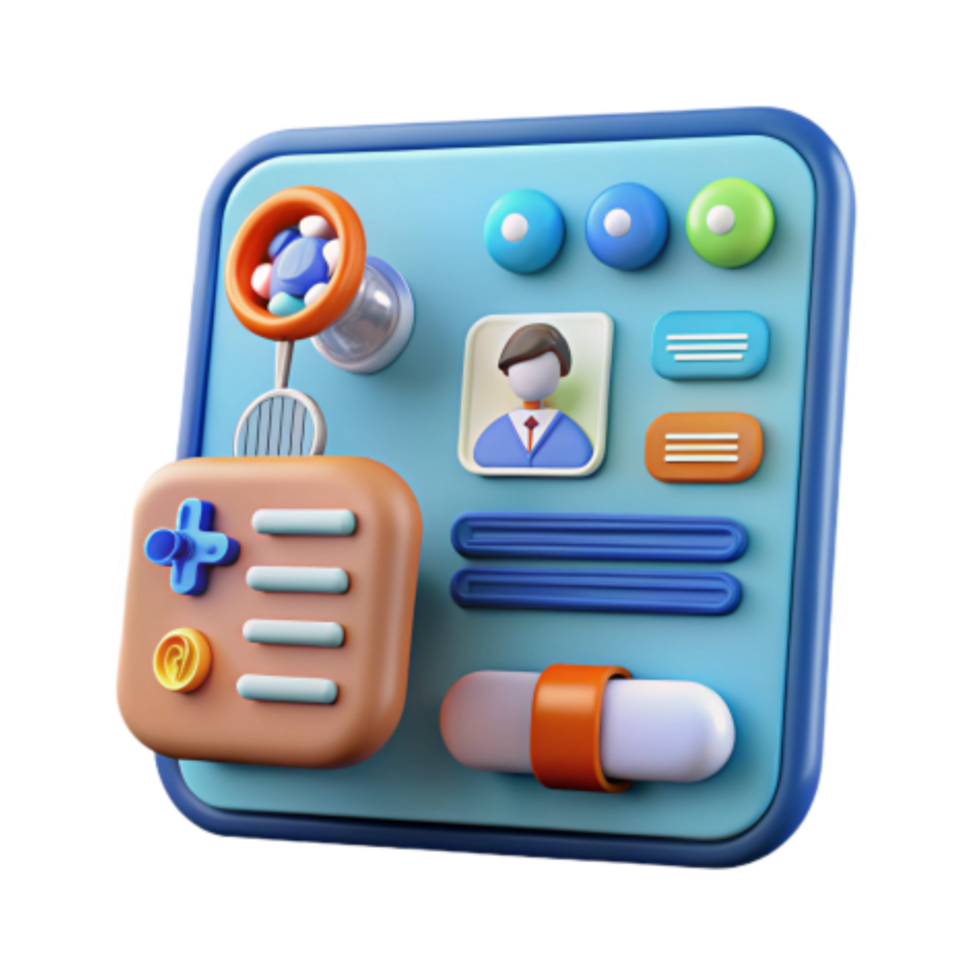 magnificent minimalist Digital Health Interface User Profile Medical Data original png