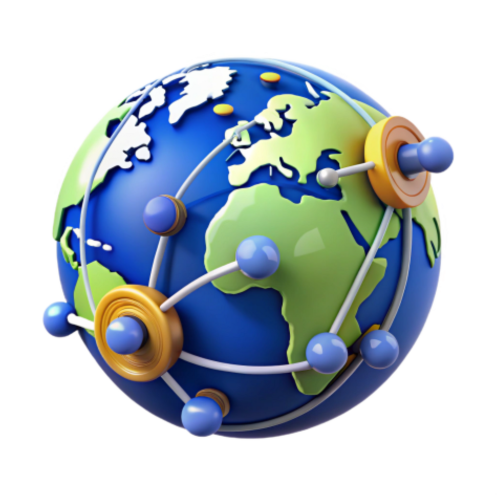 dramatic modern Global Network Connections Interconnected World high resolution png