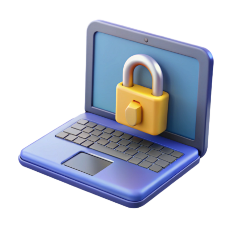 serene abstract Laptop Security Protecting Your Data with Encryption 4K png