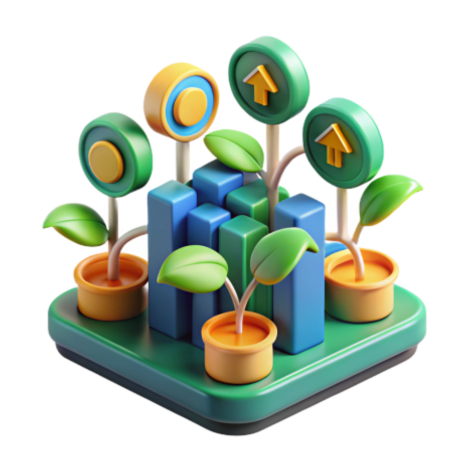 wonderful modern Growth Chart Visualizing Progress and Upward Trends detailed png