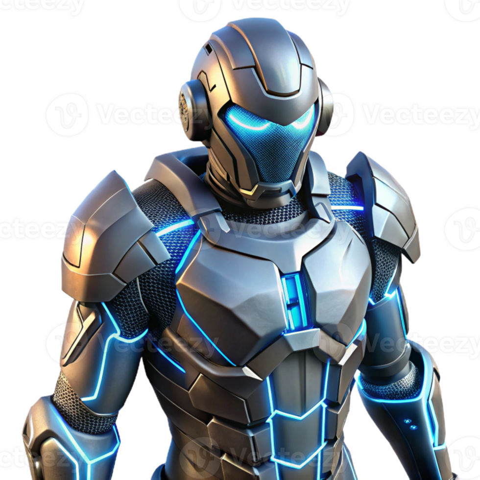 beautiful traditional Futuristic Robot 3D Render exclusive png