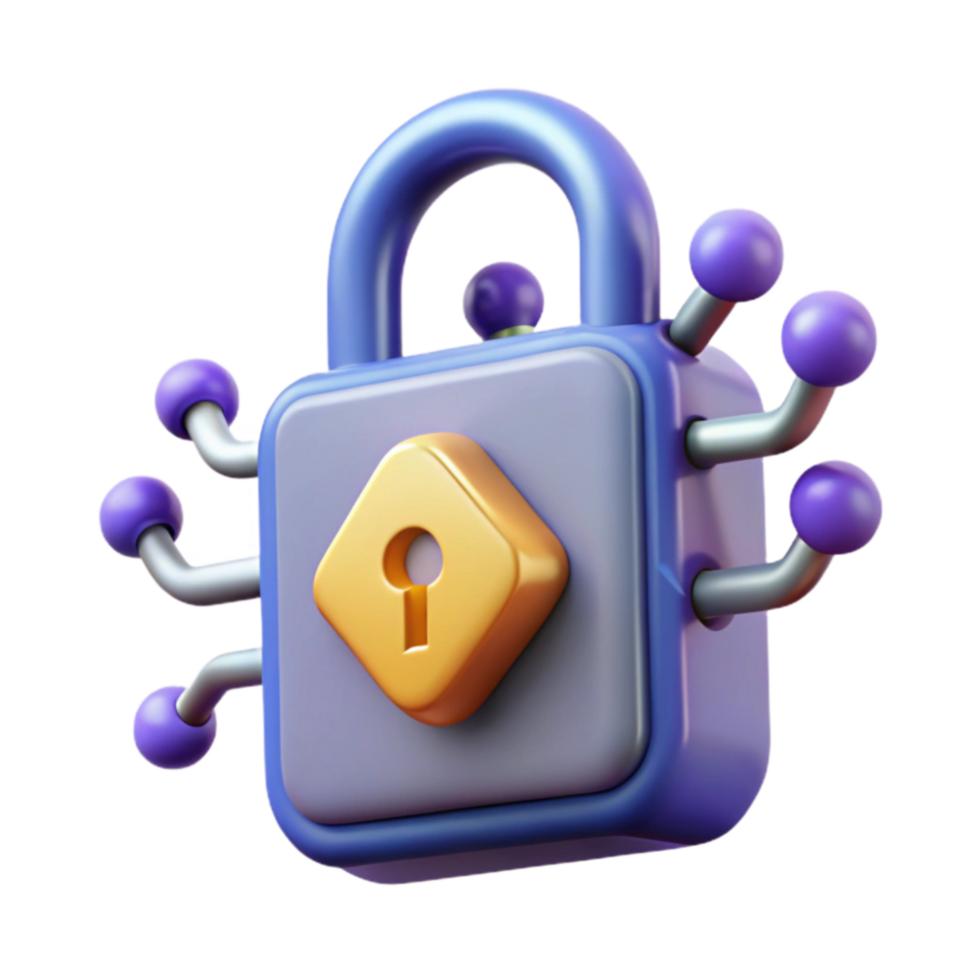 beautiful rustic Cybersecurity Enhanced Network Lock for Data Protection high resolution png