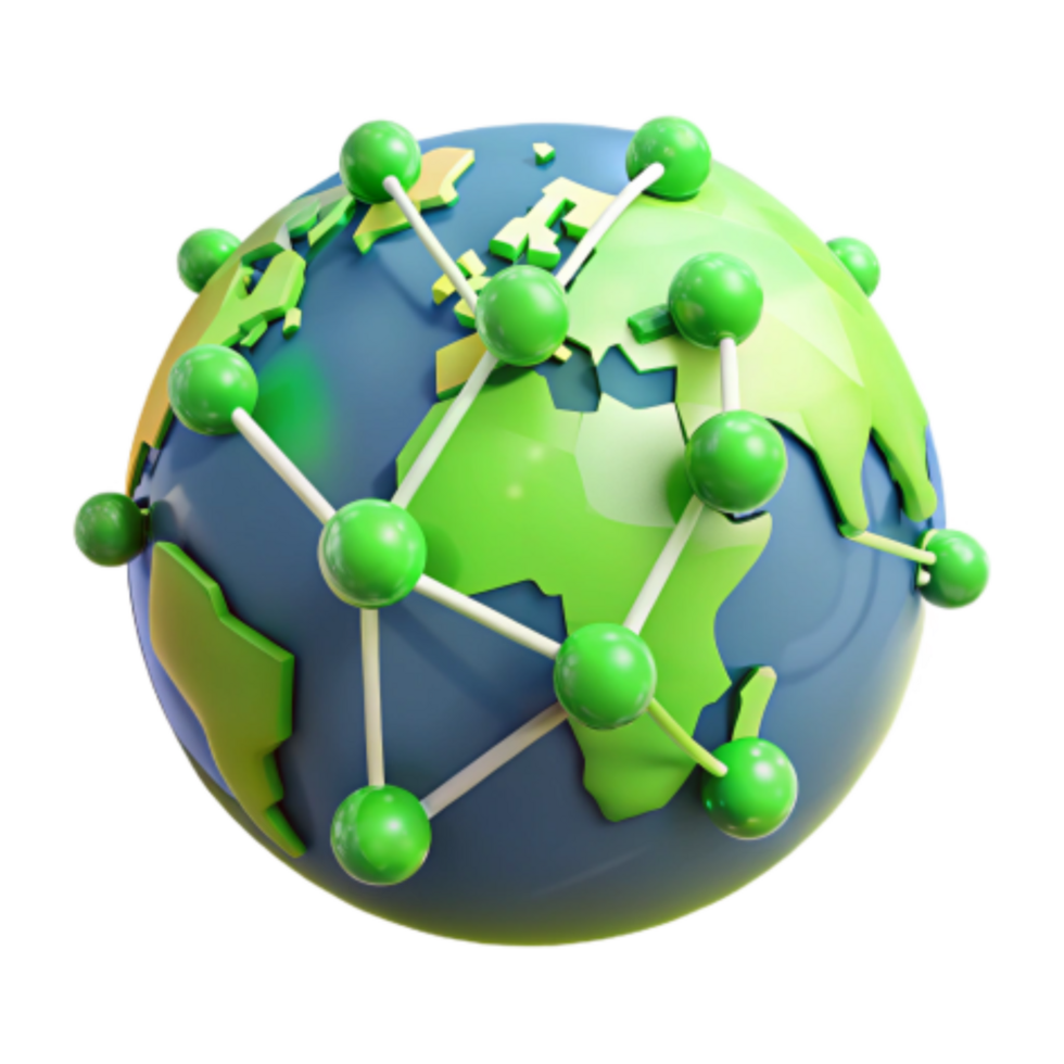 magnificent minimalist Global Network Connections A Visual Representation 4K png