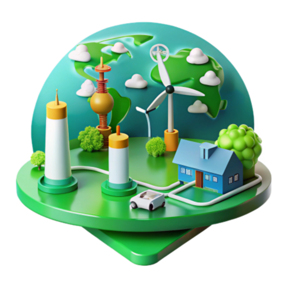 serene vintage Sustainable Living Green Energy Eco-Friendly Homes exclusive png