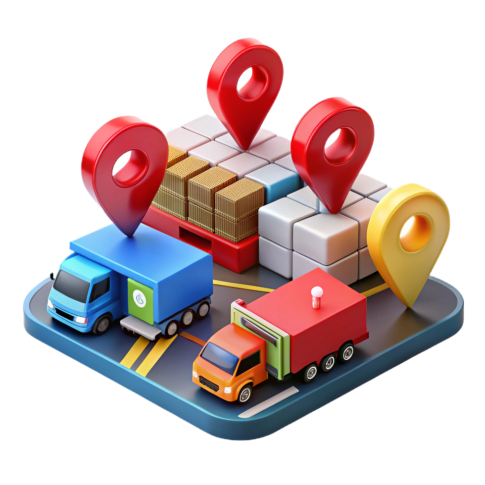 serene modern Optimizing Logistics Real-time Tracking and Delivery 4K png