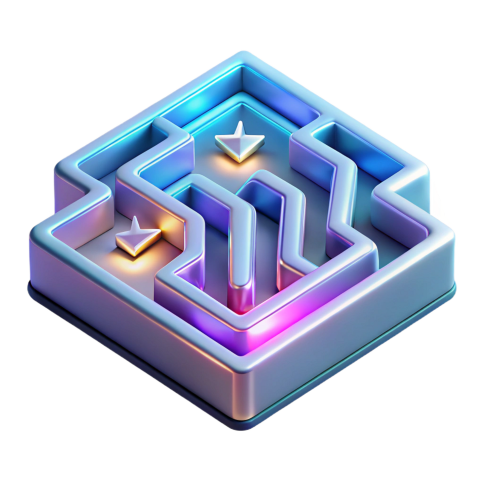 stunning creative Navigate the 3D Maze Puzzle Challenge detailed png