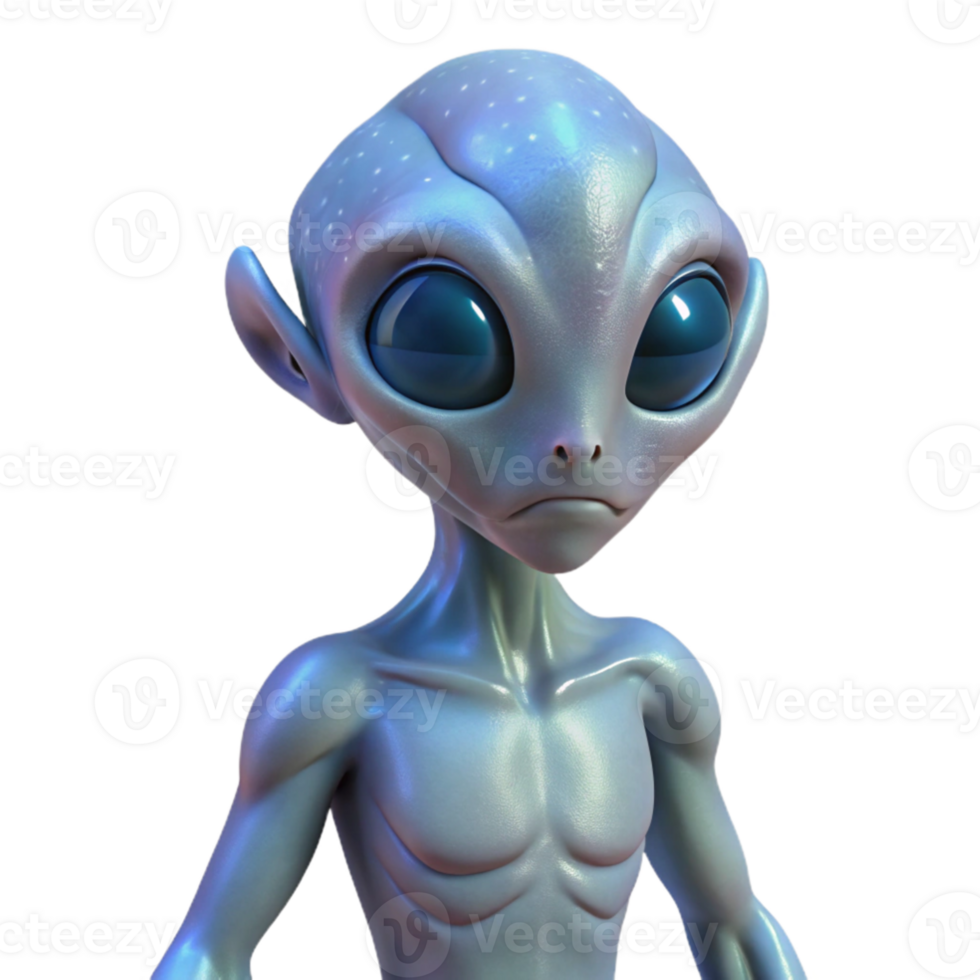 beautiful rustic 3D Render of an Alien Creature detailed png