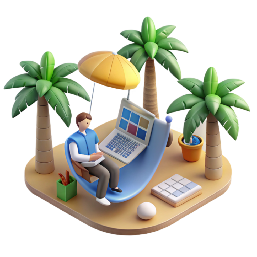 wonderful traditional Remote Work Paradise Tropical Island Productivity genuine png