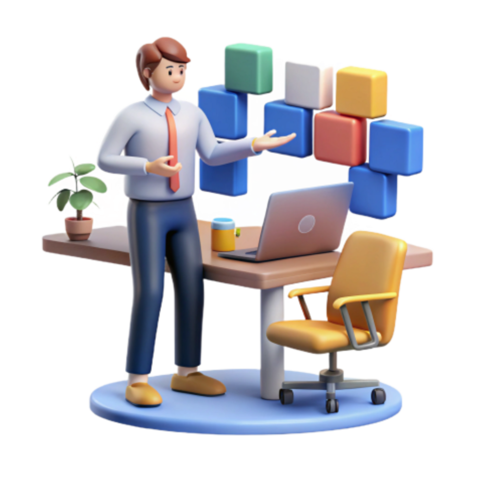 dramatic abstract Modular Design Efficient Workflow Solutions detailed png
