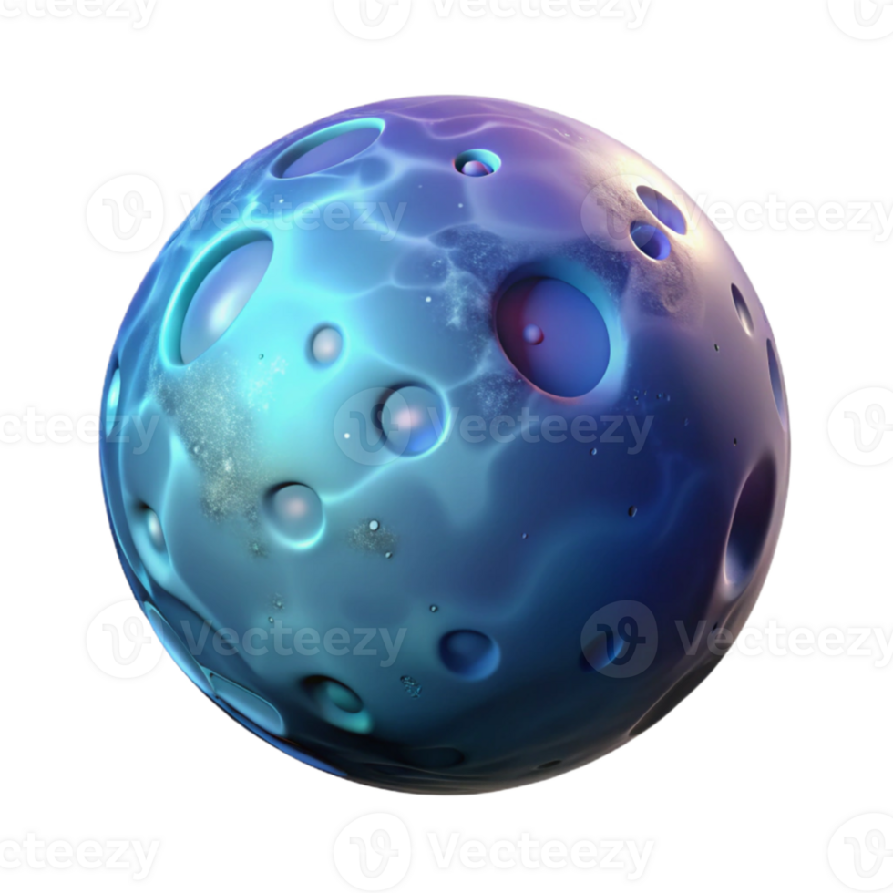 magnificent artistic Celestial 3D Sphere, Glowing Blue Planet genuine png
