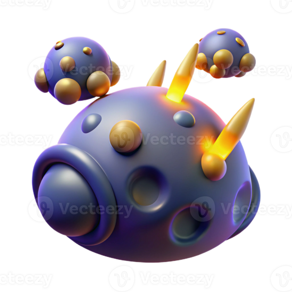 beautiful minimalist 3D Render of Abstract Space Creature original png