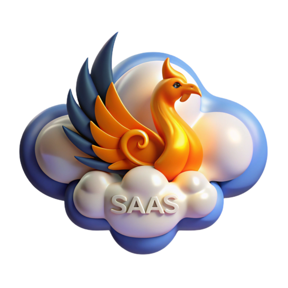 dramatic abstract SaaS Solutions Cloud-Based Software Services original png