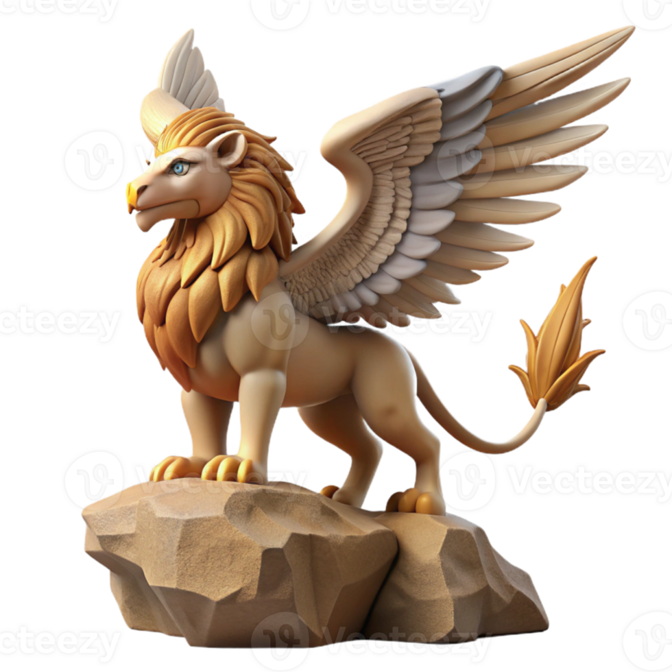 extraordinary classic Majestic Griffin 3D Render original png