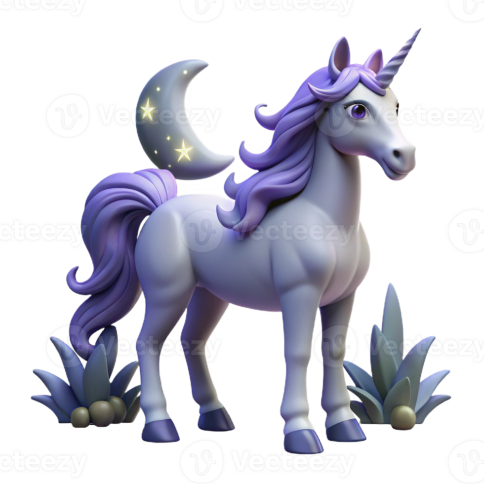 extraordinary rustic Magical Unicorn 3D Render professional png