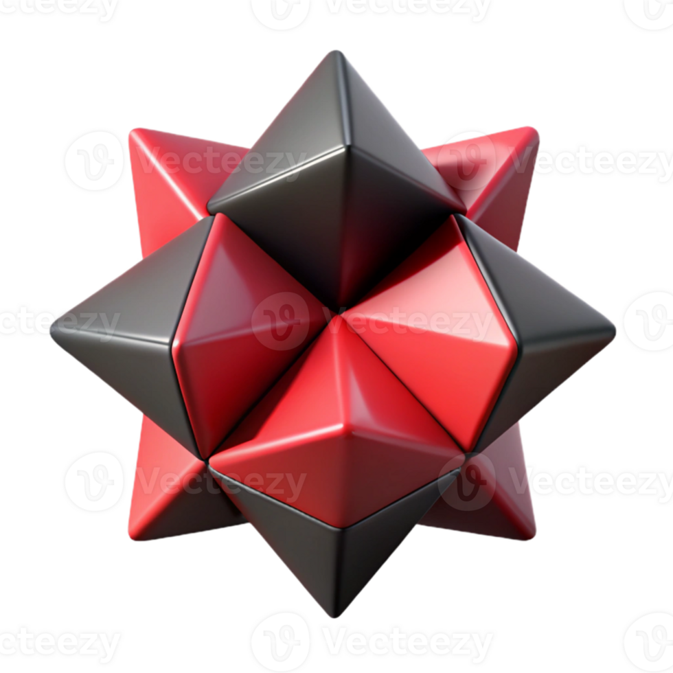 extraordinary rustic Red and Black 3D Geometric Abstract Background detailed png