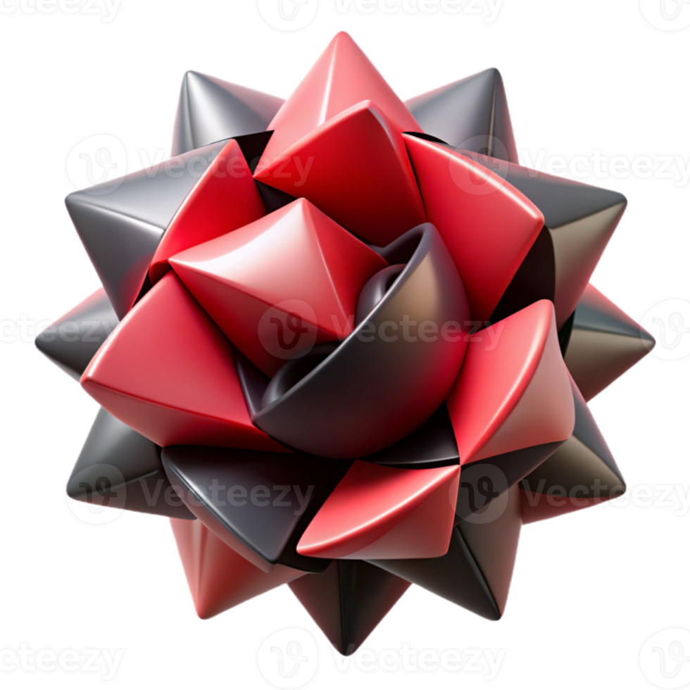 elegant contemporary Red Black 3D Bow Abstract Background high resolution png