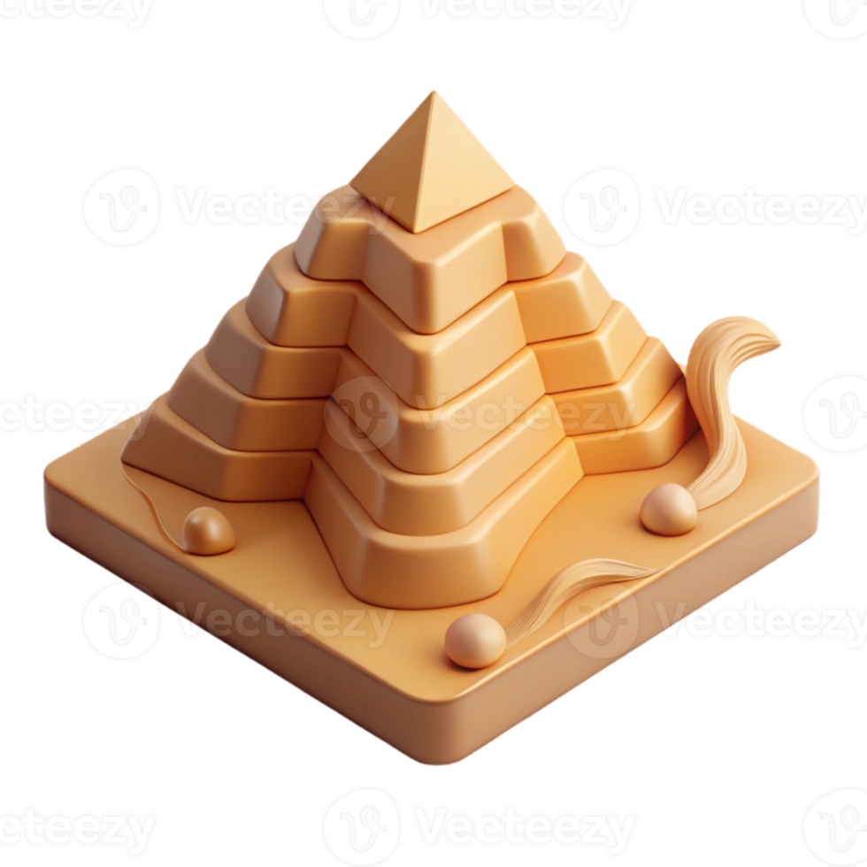 elegant abstract 3D Render of Abstract Pyramid Structure exclusive png