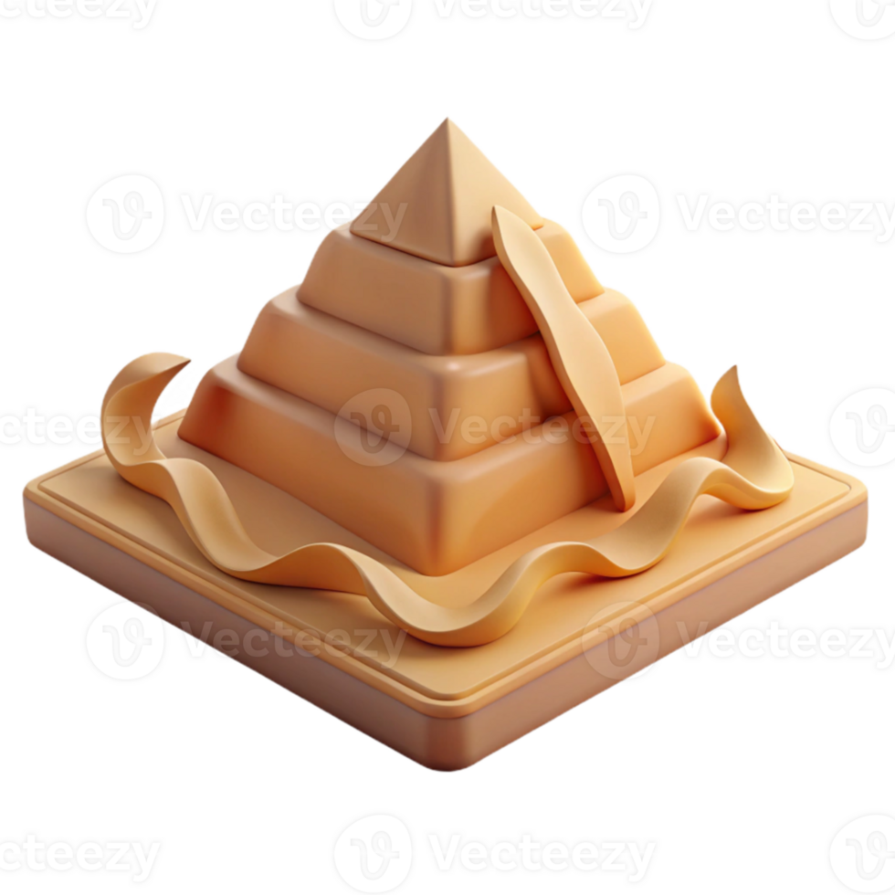 serene classic 3D Render of Abstract Pyramid Structure exclusive png
