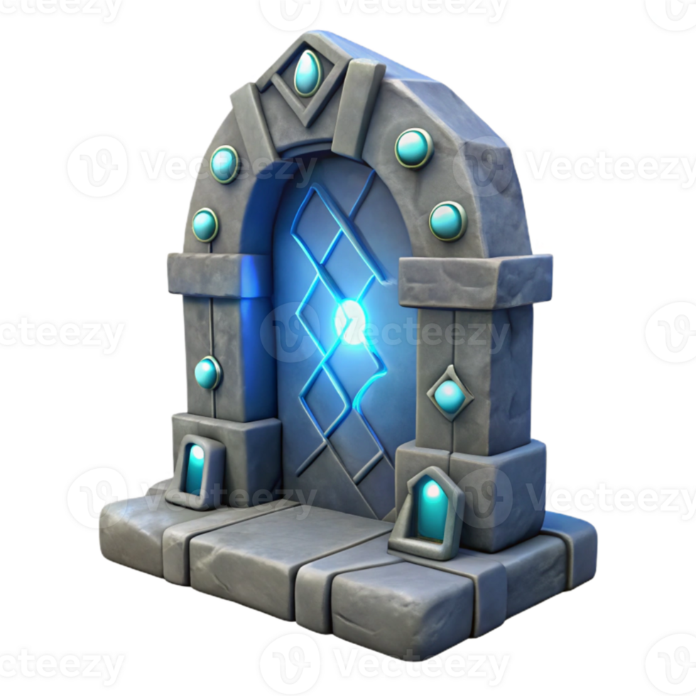 elegant vintage Glowing Portal 3D Render high quality png