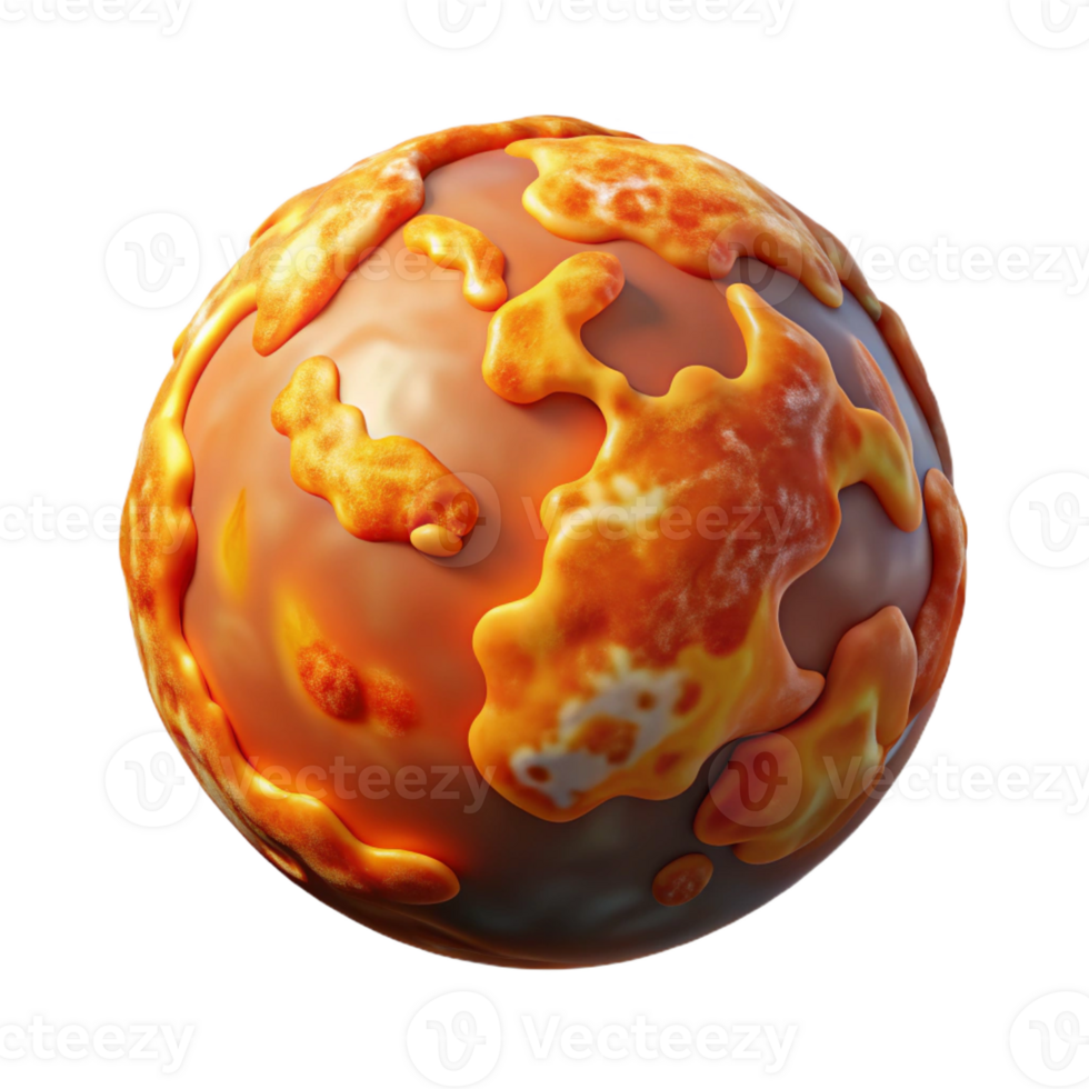 dramatic modern 3D Render Orange Abstract Sphere genuine png