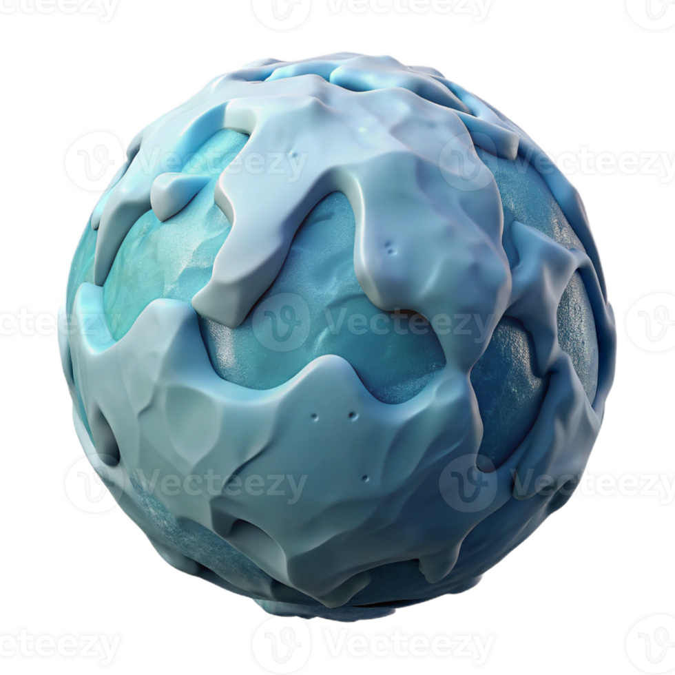 extraordinary artistic 3D Render of Abstract Blue Sphere high resolution png