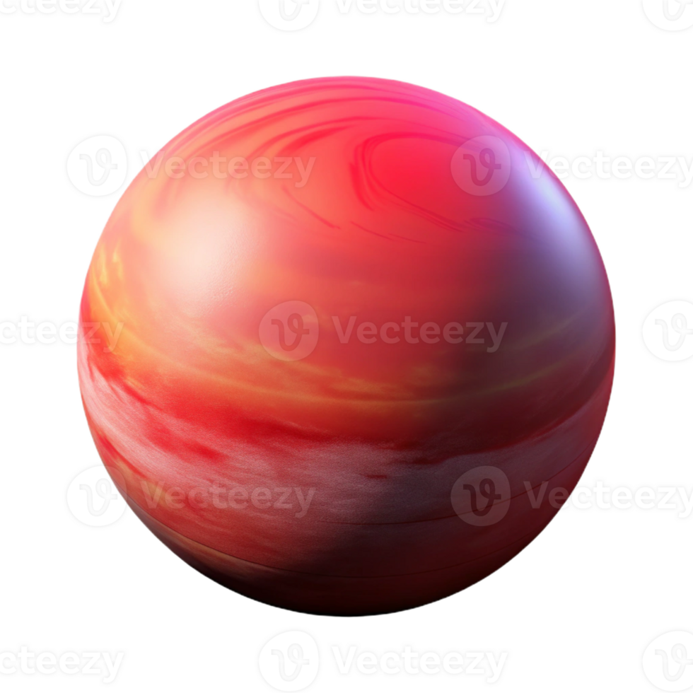 beautiful minimalist Red Planet 3D Render exclusive png
