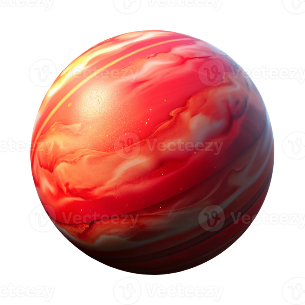 impressive vintage Red Planet 3D Render genuine png