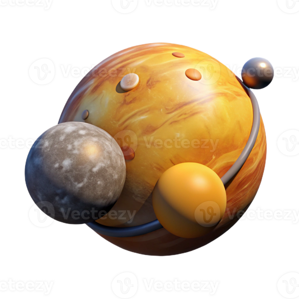 impressive creative 3D Render of Planetary System original png