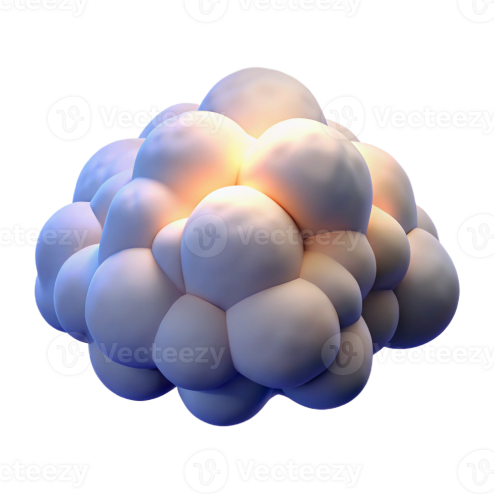 elegant minimalist 3D Render of Cellular Structure professional png
