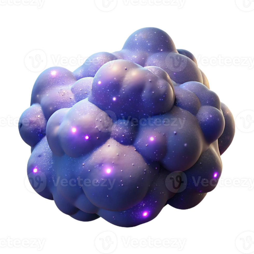 extraordinary traditional 3D Abstract Purple Nebula detailed png