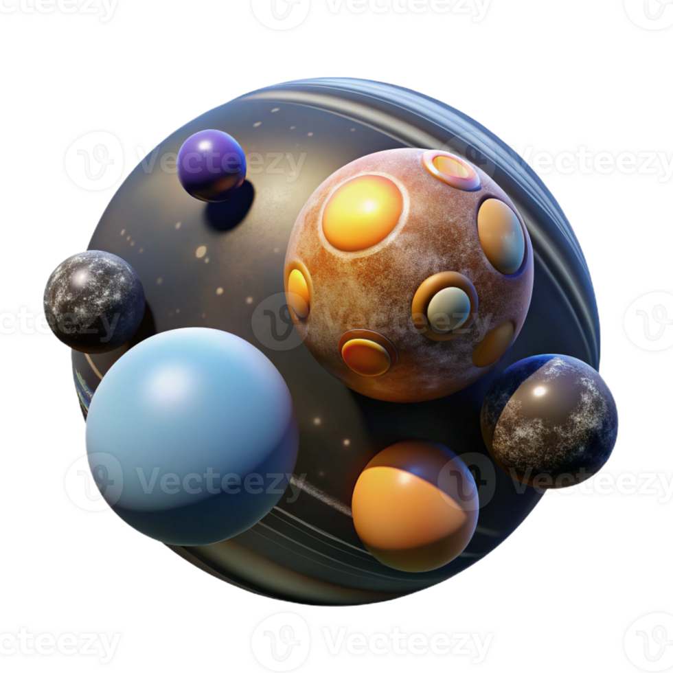 wonderful rustic Cosmic Sphere 3D Render exclusive png